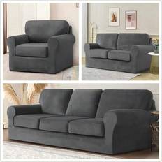 Velvet Loose Sofa Covers Shein Velvet Stretch Slipcover With Cushion 1/2/3 Loose Sofa Cover