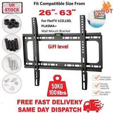 TV Wall Bracket Mount Slim for 26 30 32 40 42 50 63 Inch Flat 3D LCD LED Plasma