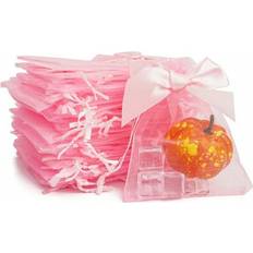 Shein Pink Bow Organza Bags 20pcs 3.9x4.7 Inches