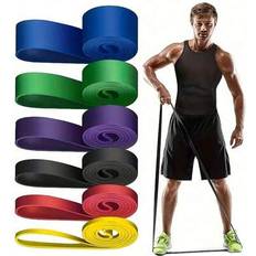 Resistance Bands on sale Shein Exercise Bands Pull Up Assist Bands Set 6pcs