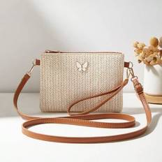 Straw shoulder bag Shein Fashion Straw Bag - Woman Shoulder Crossbody Bag