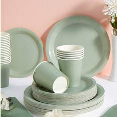 Baby Shower Disposable Plates Shein Sage Green Disposable Plates Set