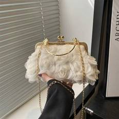 Shein Chain Flower Evening Clutch Purse - Solid Colors