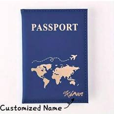 Credit Card Slots Passport Covers Shein Customized Name Travel Essentials - Leather