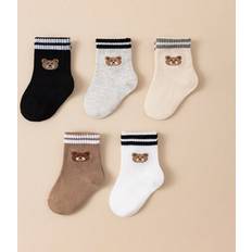 Stripes Socks Children's Clothing Shein Baby Cute Bear Socks - Unisex