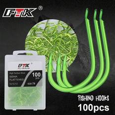 Fishing Equipment Shein ISNI Barbed Hooks 50pcs 100pcs
