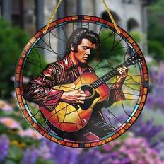 Acrylic Wall Decor Shein Guitarist Sun Catcher Acrylic Music-Themed Art Wall Decor