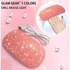 Nail Lamps Shein Pink Diamond Inlaid UV USB Handheld LED Nail Lamp - Portable