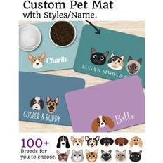 Pets Shein Personalized Dog Mat Custom Pet Feeding Placemat