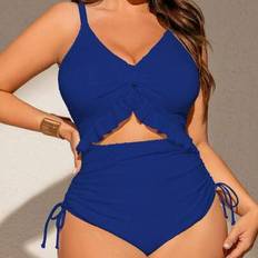 Shein Plus Size Women One-Piece Swimsuit - Deep V-Neck