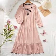 Elastane/Lycra/Spandex Nightgowns Shein Women's Pull-Over Size Indicate Nightgown Can Be Worn Outdoors - Nightdress