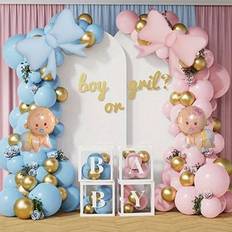 Balloon Arches Shein Pink Blue Macaron Balloon Arch Kit 108pcs