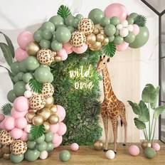 Balloon Arches Shein Jungle Balloon Garland Arch Set 155pcs Green Pink