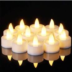 With Lighting LED Candles Shein Flameless Tealight Candles 6 12 24 Pcs LED Candle