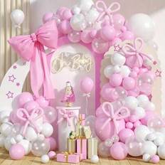 Balloon Arches Shein Elegant Pink & White Balloon Arch Kit 109pcs