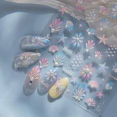 Nail Decoration & Nail Stickers Shein Shell Light Nail Stickers - 5D