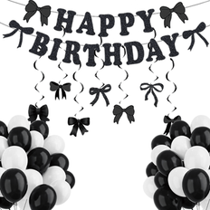Shein Black Bow Birthday Party Decorations
