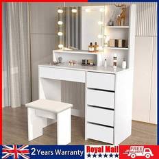 Shein With Mirror And Stool Dressing Table