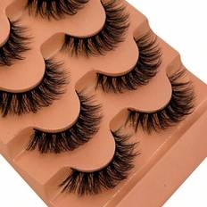 Shein D-Curl Fluffy 7D Russian Volume Thick & Curly Faux Mink Eyelashes - 5 Pairs