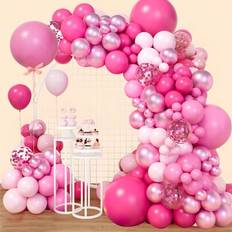 Balloon Arches Shein Pink Confetti Balloon Chain Set 109pcs