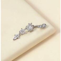 Piercings on sale Shein Three-Section Navel Piercing With 21 Cubic Zirconia