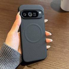 Google Pixel 9 Pro Fold Mobile Phone Cases Shein Fashion Magnetic Carbon Fiber Texture Shockproof Protective Case Compatible With Google Pixel 9 Pro XL 9A 8A 8Pro