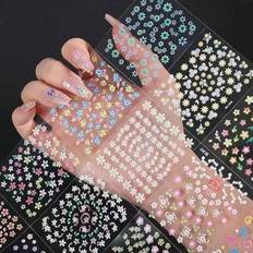 Nail Decoration & Nail Stickers Shein Floral Nail Art Fake Nail Most - Colorful