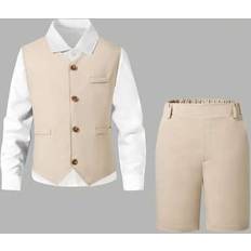 Boys Suits Children's Clothing Shein Tween Boys Casual Chic Minimalist Suit Vest & Pants - Spring/Summer Everyday