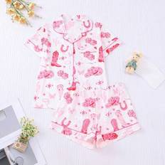 Shein Western Pattern Printed Sleepwear Set - Women
