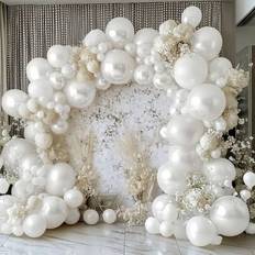 White Balloon Arches Shein Pearl White Decorations Balloon Garland Arch Kit 140pcs