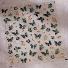 Nail Decoration & Nail Stickers Shein 5D Nail Art Stickers Fragment Colourfur Shell Light Butterfly - High Quality