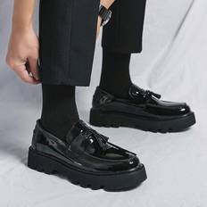 Men Loafers Shein Men's Formal Loafers With Fringe Decor - Glossy