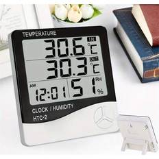 Shein Indoor And Outdoor Temperature And Humidity Meter Alarm Clock