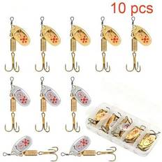 Fishing Equipment Shein 10 Pcs 6.3 cm 7g Spinner Spoon Metal Bait