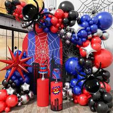 Black Balloon Arches Shein Black Red And Navy Blue Balloon Arch And Garland Set 145pcs