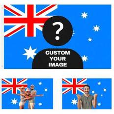 Custom Flag Personalized Australia 1pc