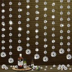 Silver Garlands Shein Silver Disco Balls Garland 8 Strands Of Sparkling Decorations