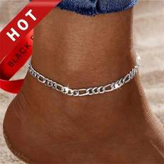 Shein 925 Silver Ankle Chain In Retro Style - Wrist