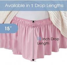 Valance Sheets Shein Solid Color Stretchy Bed Skirt 1pc Valance Sheet