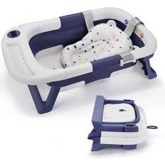 Shein Collapsible Baby Bathtub With Soft Cushion Thermometer