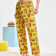 Shein Men's Unique Print Casual Lounge Pants - Minimalist Style