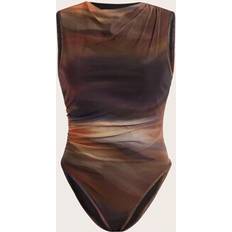 Tie Dye Shapewear & Under Garments Shein Tie-Dye Slim Fit Bodysuit