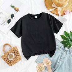 Florals Tops Shein Girl Teenager's Spring/Summer Fashion Holiday Beach Hand-Drawn Graffiti Ins Flower & Western Cowgirl Print T-Shirt