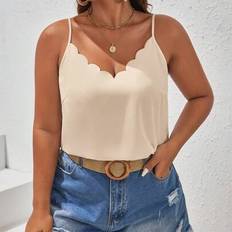 Shein Damen Loose Lässig Trägerhemd Durchgehendem Saum - Große Größen