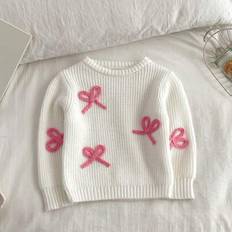 Knitted Sweaters Children's Clothing Shein Baby Girl Embroidered Pullover Sweater - Cold Winters