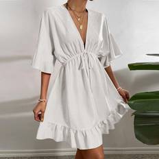 Badeanzug Cover Ups & Sarongs Shein Cover-Up Mit Band - Rüschen