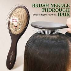 Hair Products Shein Steel Wood Hair Brush With Needle