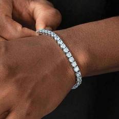 Copper Bracelets Shein Minimalist Fashionable Copper Zirconia Round Tennis Bracelet - Daily Wear