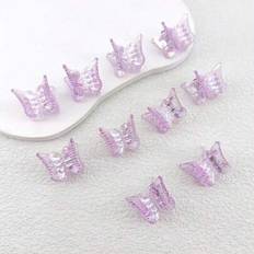 Hair Products Shein 10 Pcs Pack Women's Iridescent Color Butterfly Plastic Hair Clips