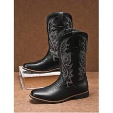 Chelsea Boots Shein Men's Embroidered Chelsea Boots - Super Fiber